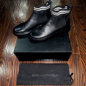 Karl LAGERFELD Men’s Ankle Leather Boot